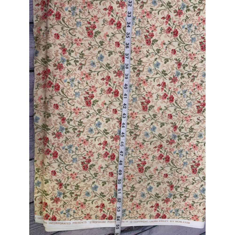 VINTAGE Laura Ashley 1983 Shropshire Posy English Cottagecore Fabric 8 yards